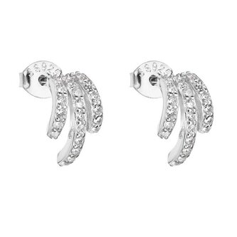 Elegantní stříbrné náušnice se zirkony 11146.1 Evolution Group
