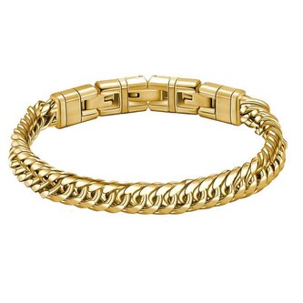 Nadčasový pánský pozlacený řetízkový náramek Naxos BNX12 Brosway