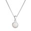 Stříbrný náhrdelník se syntetickým bílým opálem 12077.1 white Evolution Group