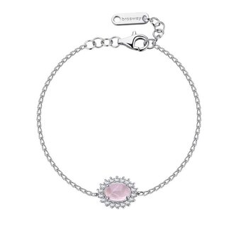 Stříbrný náramek s růženínem a zirkony Fancy Vibrant Pink FVP122 Brosway