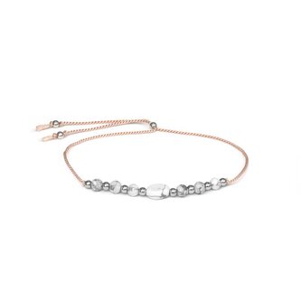 Šňůrkový náramek s korálky z howlitu HE15R3S-LP Agato