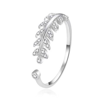 Stříbrný otevřený prsten se zirkony AGT-R60W Agato / Obvod: 52 mm - 52 mm