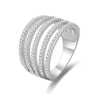 Stříbrný prsten se zirkony AGG346 Beneto / Obvod: 58 mm - 58 mm