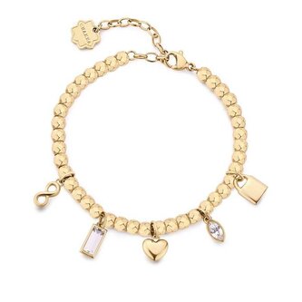 Romantický korálkový náramek s přívěsky Chakra BHKB250 Brosway