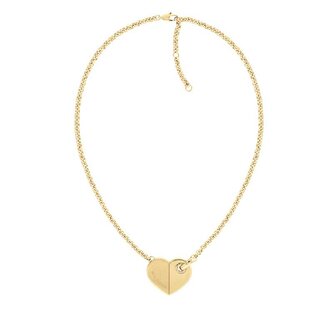 Půvabný pozlacený náhrdelník z oceli Bold Hearts 2780927 Tommy Hilfiger