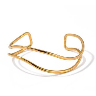 Elegantní pevný náramek z oceli VAAJDB2308041G Troli