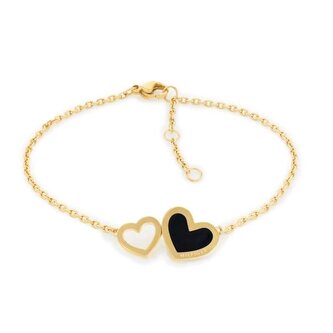 Půvabný pozlacený náramek se srdíčky Enamel Hearts 2780740 Tommy Hilfiger