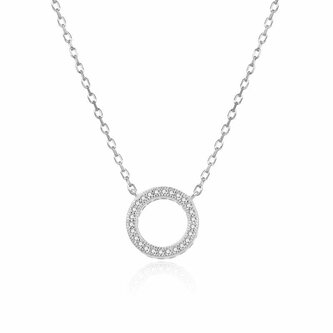 Jemný stříbrný náhrdelník Kroužek AGT-N038W Agato