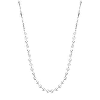 Ocelový náhrdelník se syntetickými perlami Essential BNL037 Brosway