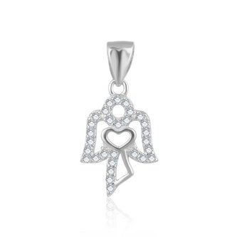 Stříbrný přívěsek se zirkony Andílek AGH678 Beneto