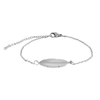 Stylový ocelový náramek s peříčkem Troli