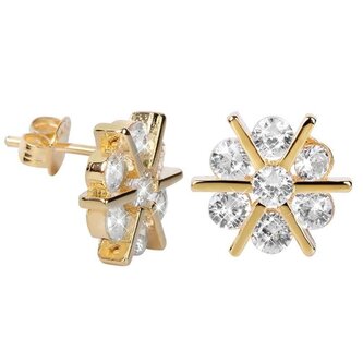 Pozlacené jiskřivé náušnice Troli