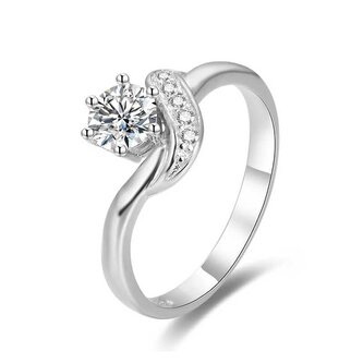 Stříbrný prsten se zirkony AGG345 Beneto / Obvod: 52 mm - 52 mm