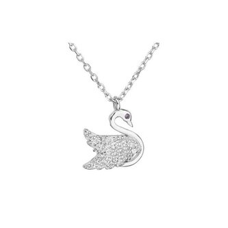 Stříbrný náhrdelník Bílá labuť 12019.1 Evolution Group