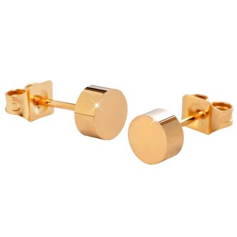 Pozlacené ocelové náušnice pecky KE-005 Troli