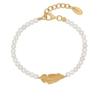 Pozlacený perlový náramek ze stříbra ERB-GLORY-FED-G Engelsrufer
