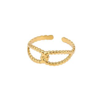 Fashion pozlacený prsten z oceli Troli