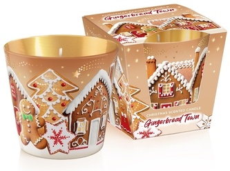Vonná svíčka v konickém skle 115g - Gingerbread Town