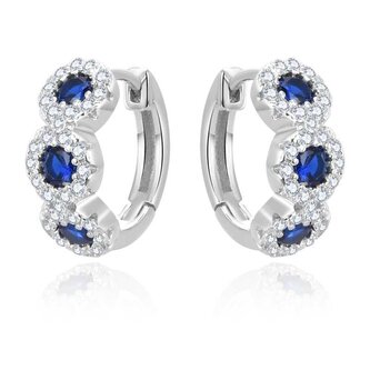 Blyštivé stříbrné náušnice se zirkony AGUC3338 Beneto