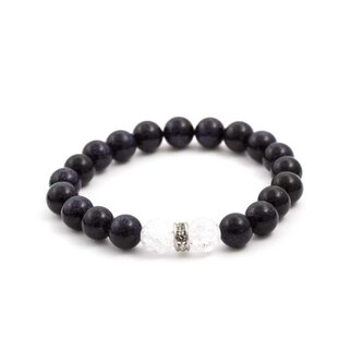 Korálkový náramek z avanturínu a křišťálu MINK26/17 Agato