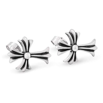 Designové pánské náušnice s křížem KS-130 Troli