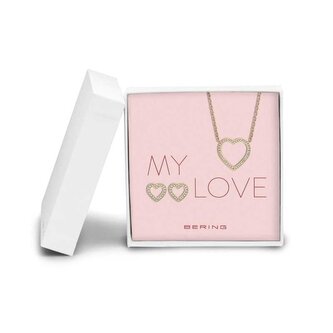 Půvabná pozlacená sada šperků Arctic Symphony 437-740-Gold (náhrdelník, náušnice) Bering