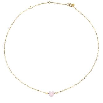 Romantický pozlacený náhrdelník s jadeitovým srdíčkem Candy TJ3599 Breil