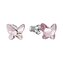 Náušnice s světle růžovými krystaly Swarovski Motýl 51048.3 light rose Evolution Group