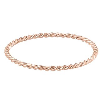 Minimalistický pozlacený prsten z oceli Rose Gold Troli / Obvod: 62 mm - 62 mm