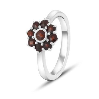 Půvabný stříbrný prsten s granáty GRAAGG1 Beneto Exclusive / Obvod: 58 mm - 58 mm