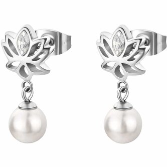 Něžné visací náušnice s perlou Shell Chakra BHKE178 Brosway