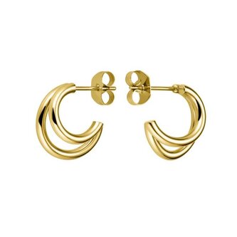 Pozlacené kruhové náušnice Double Hoop Essentials DHEG-J227/JEDHG-J575 Rosefield