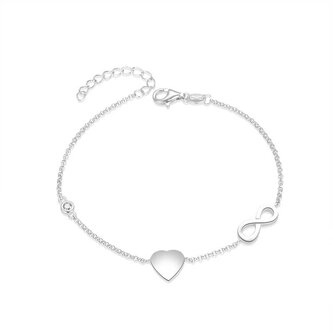 Něžný stříbrný náramek se symboly AGB635/21 Beneto