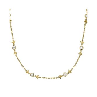 Fashion pozlacený náhrdelník se zirkony EG3618710 Emporio Armani