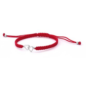 Šňůrkový červený kabala náramek Srdce AGB547 Beneto Exclusive
