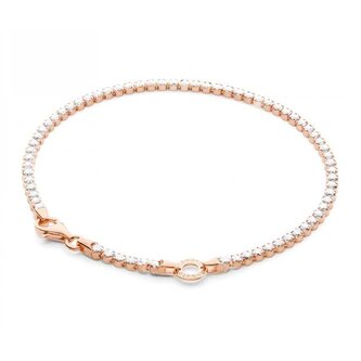 Půvabný bronzový náramek s kroužkem na přívěsky Storie RZB041 Rosato / Délka: 19 cm