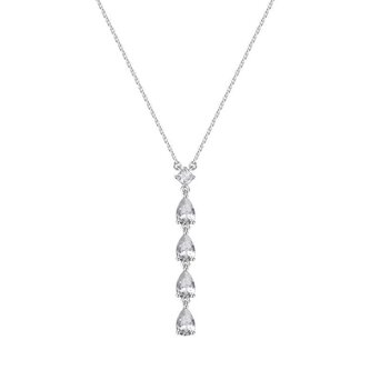 Stříbrný náhrdelník s kubickými zirkony Infinite White Fancy FIW114 Brosway