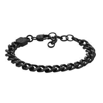 Moderní černý náramek z oceli Ellis JF04634001 Fossil