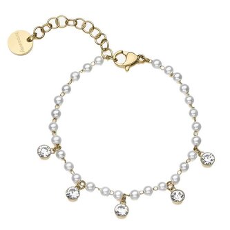 Perličkový pozlacený náramek Chant BAH88 Brosway