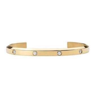 Otevřený pevný pozlacený náramek Classic Lumine DW004017 Daniel Wellington / Délka: 15,5 cm