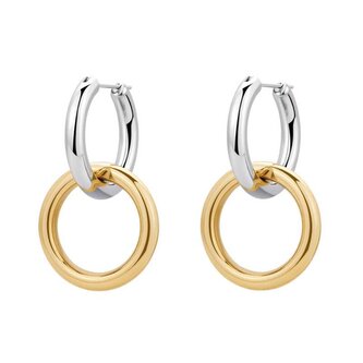 Kruhové bicolor náušnice z oceli 2v1 Aura BAU21 Brosway