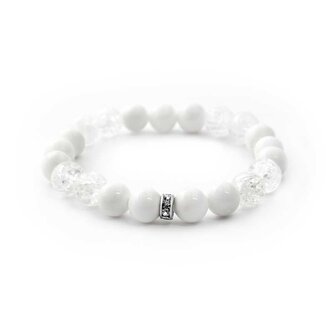 Korálkový náramek z jadeitu a křišťálu MINK28/17 Agato