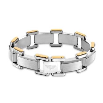 Výrazný ocelový bicolor náramek Hinged PEAGB2211654 Police