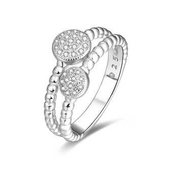 Stříbrný prsten se zirkony AGG335 Beneto / Obvod: 58 mm - 58 mm