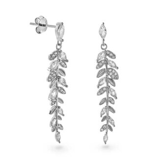 Okouzlující stříbrné náušnice s kubickými zirkony AJNS0013 Again Jewelry