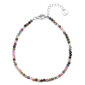 Minerální náramek s barevnými korálky turmalínu POL-B09/21L Agato