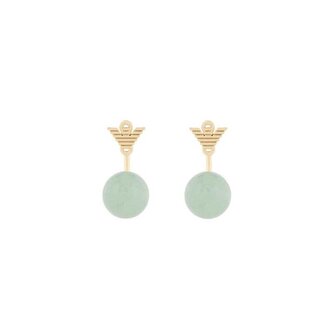 Pozlacené náušnice 2v1 s aventurínovými kameny EGS3227710 Emporio Armani