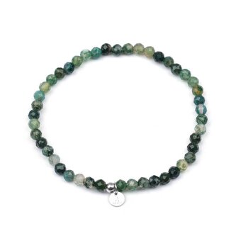 Minerální náramek s mechovým achátem POL-B21/20G Agato