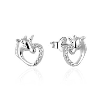 Stříbrné náušnice Jednorožci AGT-ED013PW Agato