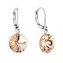 Slušivé visací náušnice s krystaly Swarovski 51078.3 light peach Evolution Group